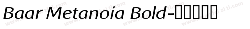 Baar Metanoia Bold字体转换